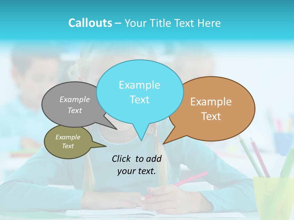 Looking Colour Picture PowerPoint Template