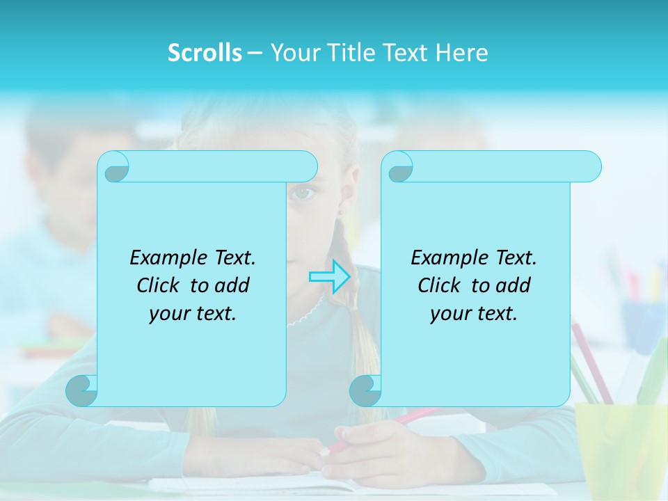 Looking Colour Picture PowerPoint Template