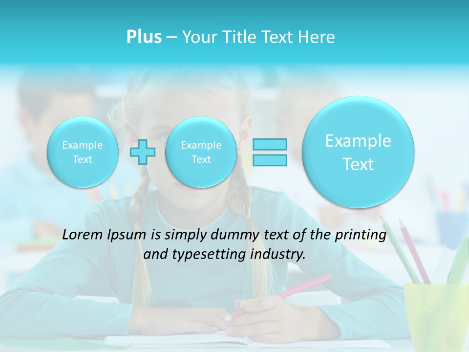 Looking Colour Picture PowerPoint Template