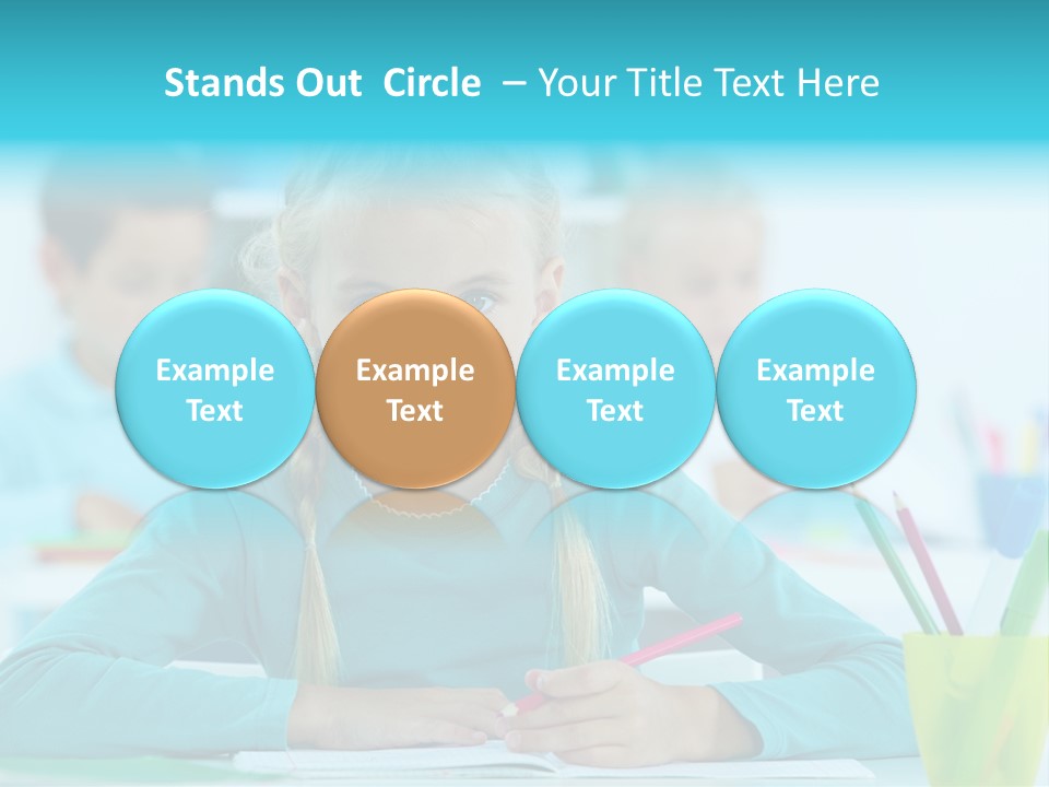 Looking Colour Picture PowerPoint Template