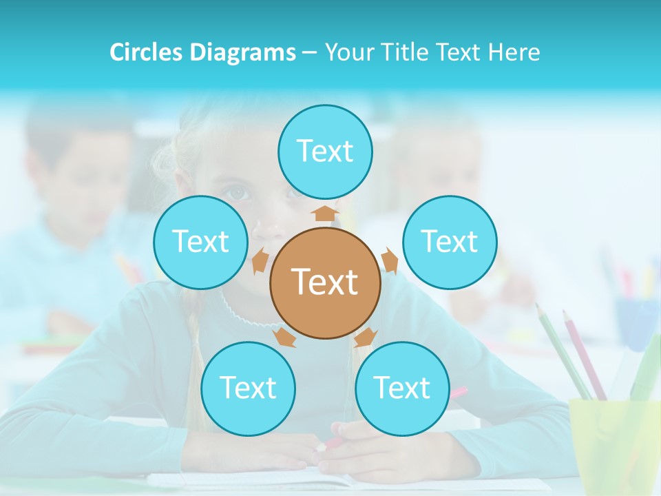 Looking Colour Picture PowerPoint Template