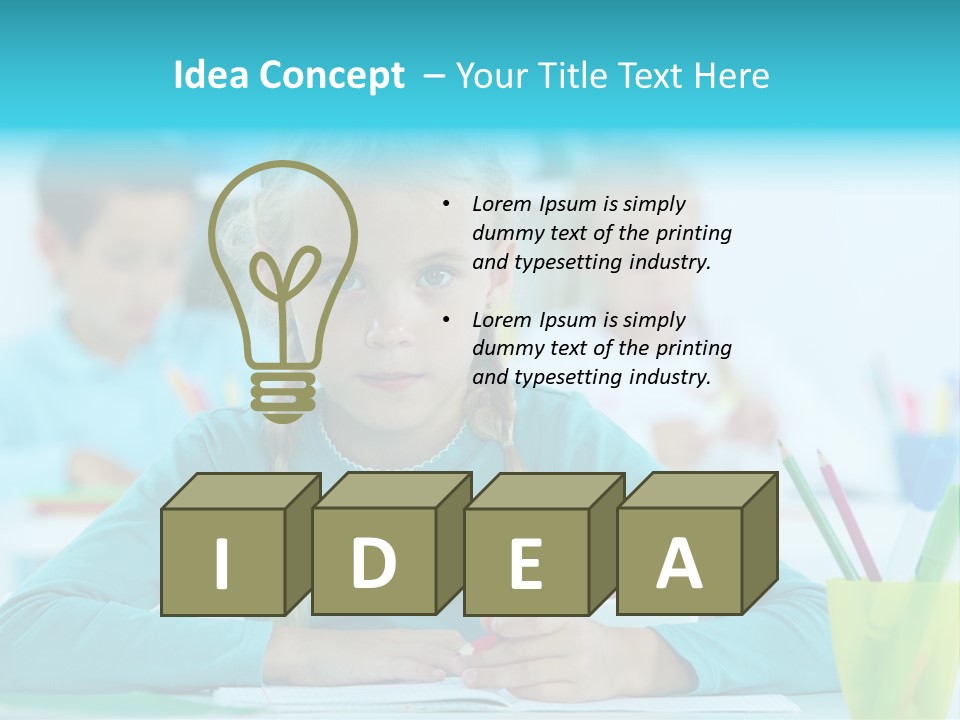 Looking Colour Picture PowerPoint Template