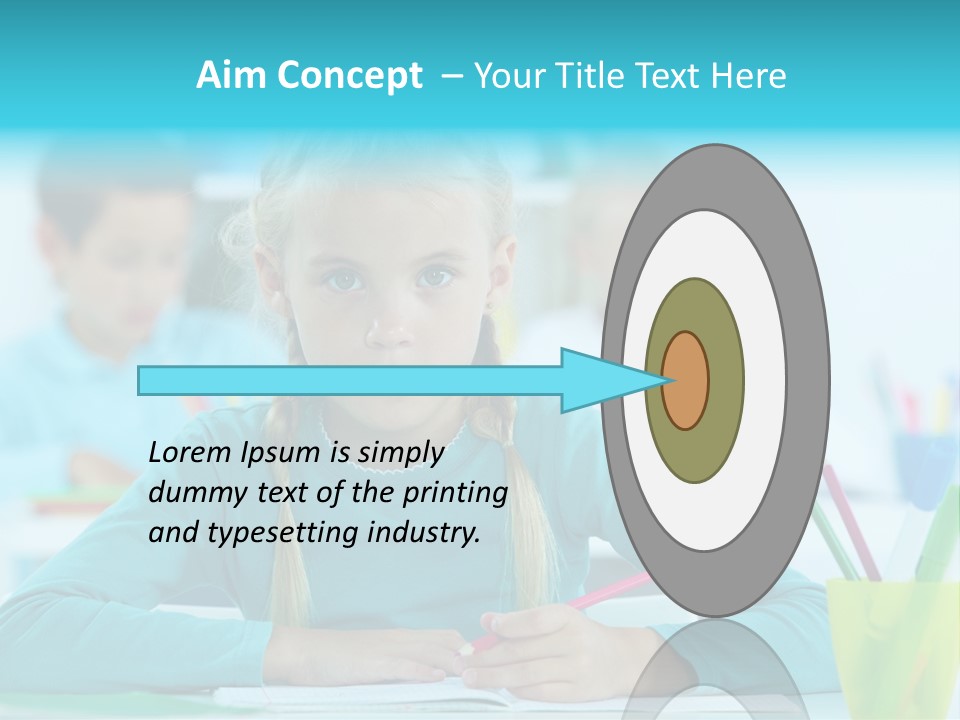 Looking Colour Picture PowerPoint Template