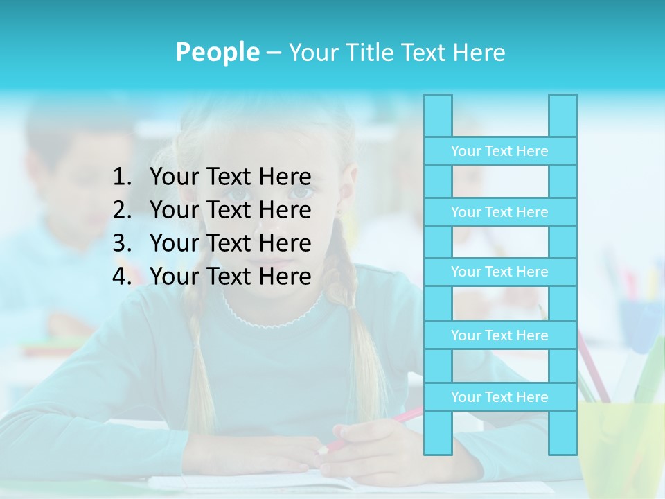 Looking Colour Picture PowerPoint Template