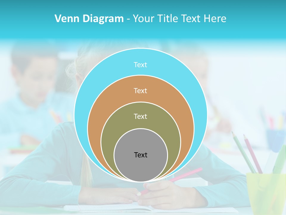 Looking Colour Picture PowerPoint Template