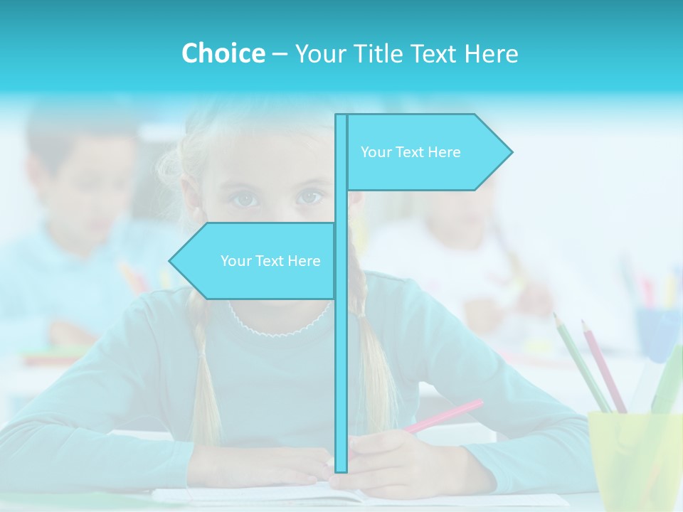 Looking Colour Picture PowerPoint Template