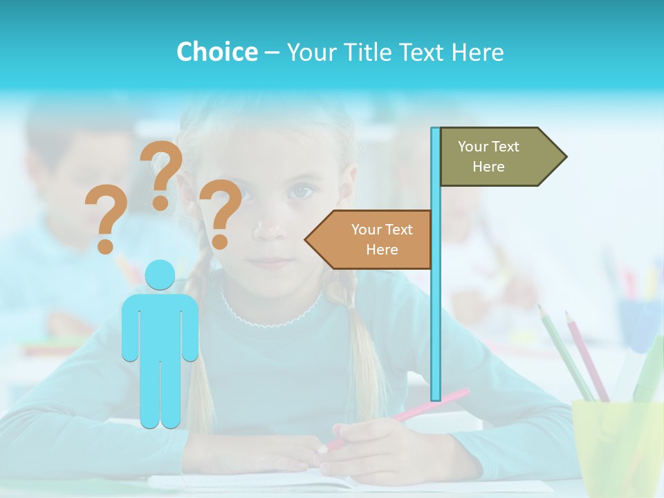 Looking Colour Picture PowerPoint Template