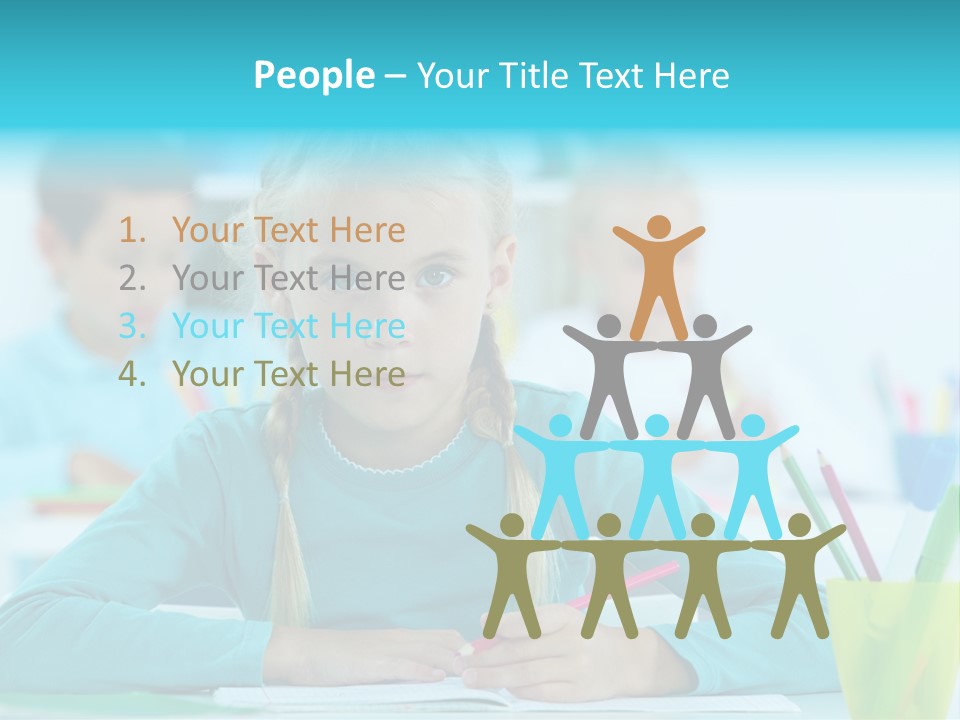 Looking Colour Picture PowerPoint Template