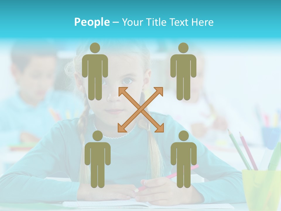 Looking Colour Picture PowerPoint Template