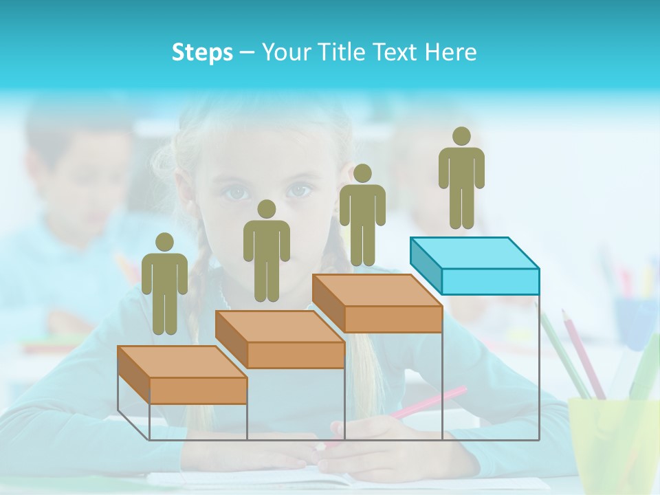 Looking Colour Picture PowerPoint Template