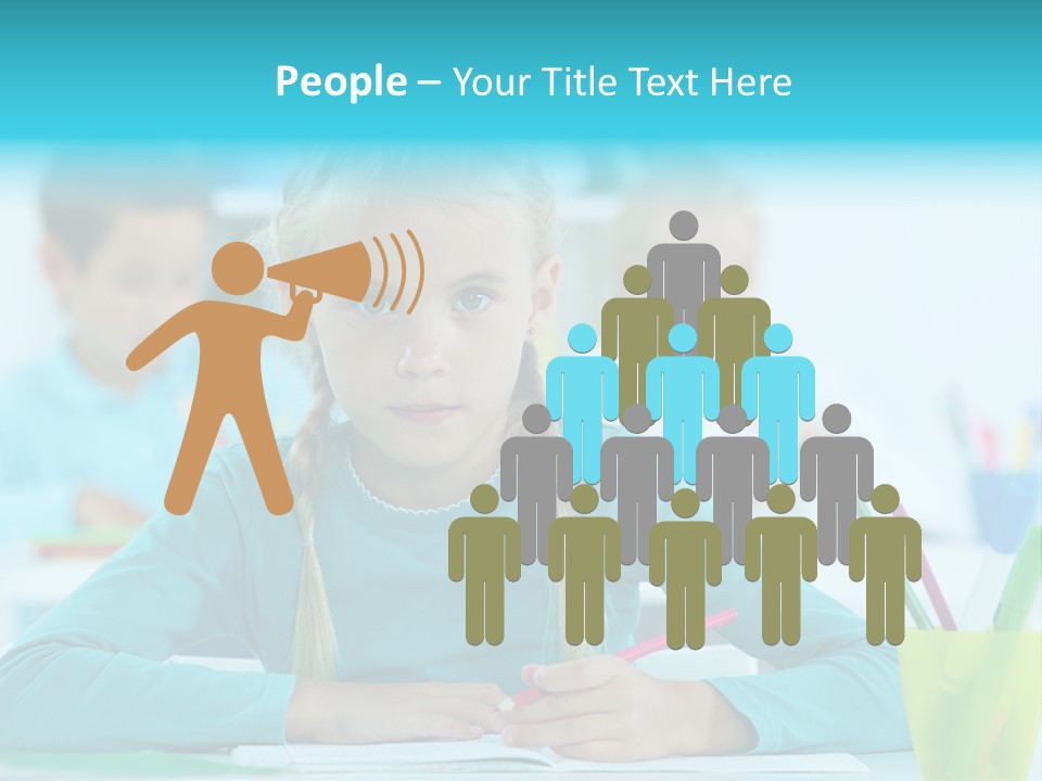 Looking Colour Picture PowerPoint Template