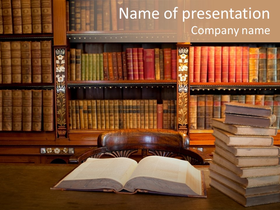 Law Lampshade Table PowerPoint Template