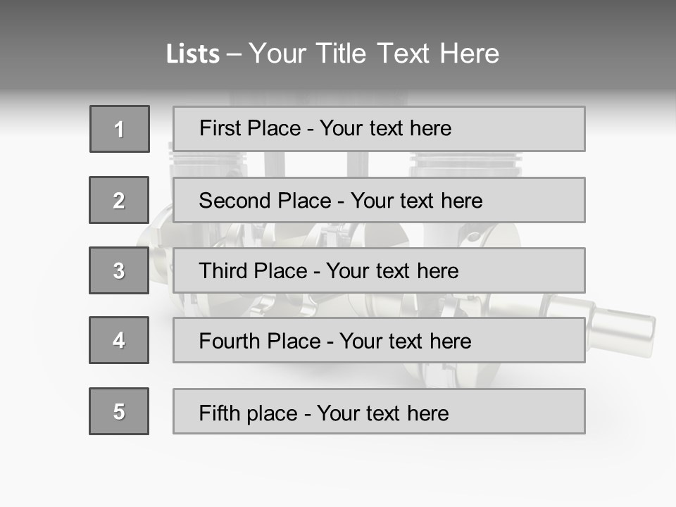 Cylinder Isolated Car PowerPoint Template