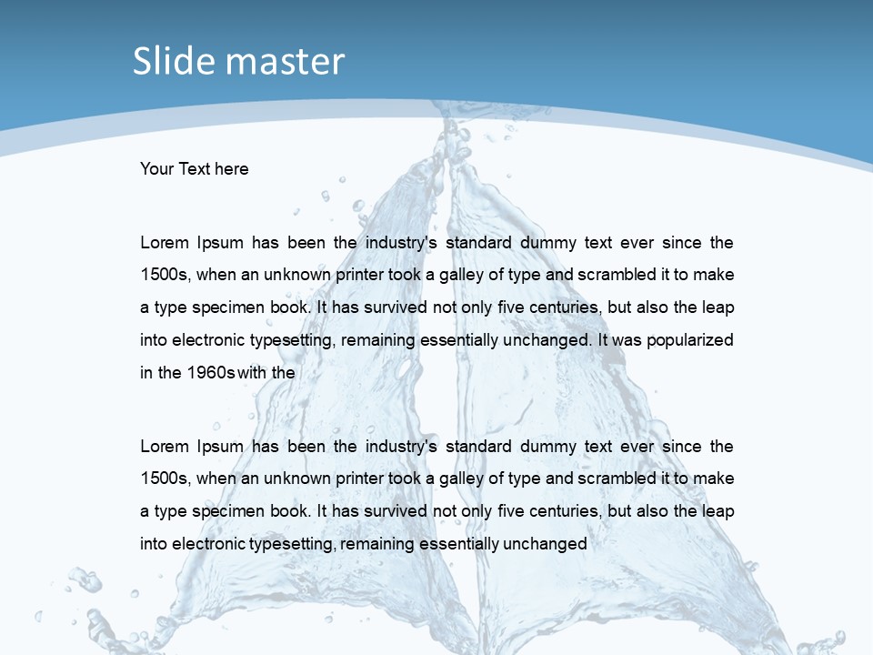 Wet Wave Drop PowerPoint Template