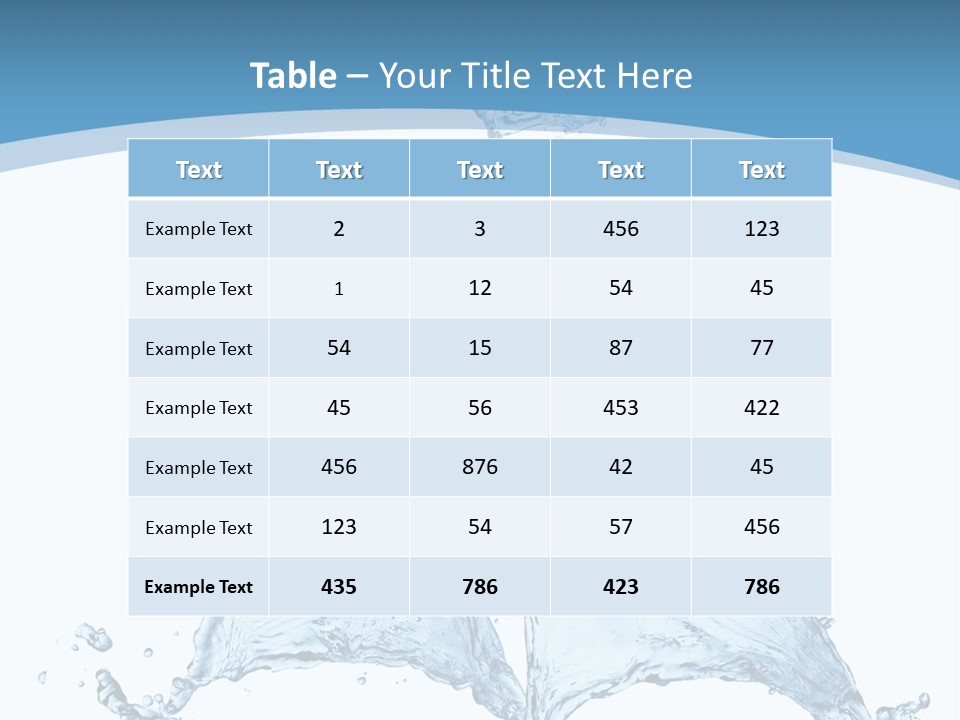 Wet Wave Drop PowerPoint Template