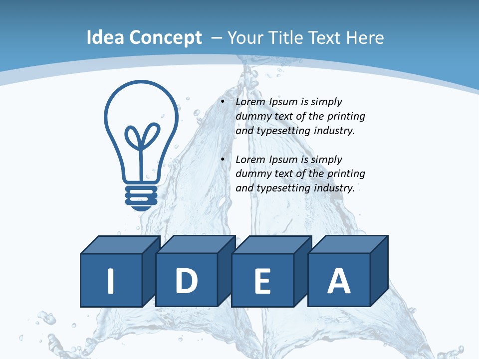 Wet Wave Drop PowerPoint Template