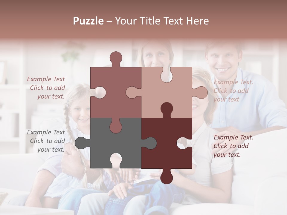 Embracing Girl Portrait PowerPoint Template