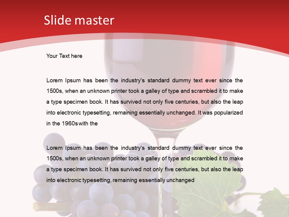 Alcoholic Vine Glassware PowerPoint Template