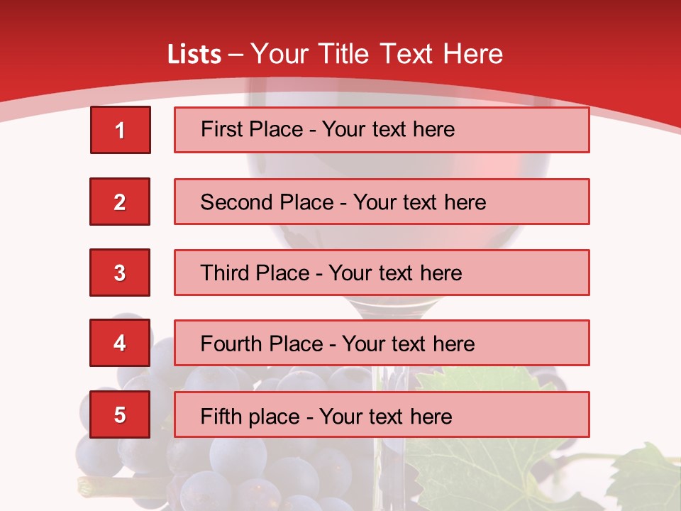 Alcoholic Vine Glassware PowerPoint Template