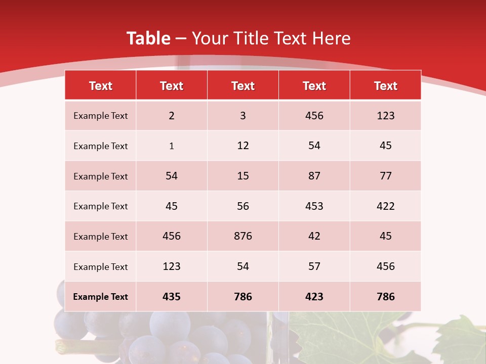 Alcoholic Vine Glassware PowerPoint Template