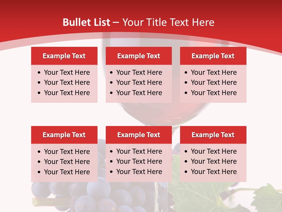 Alcoholic Vine Glassware PowerPoint Template