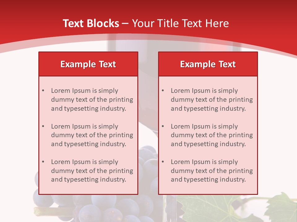 Alcoholic Vine Glassware PowerPoint Template
