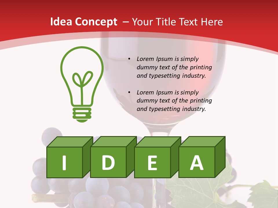 Alcoholic Vine Glassware PowerPoint Template