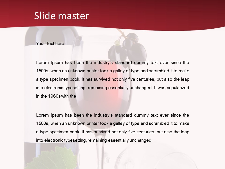 Grape White Filled PowerPoint Template