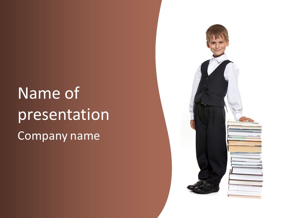 Standing Uniform Classroom PowerPoint Template