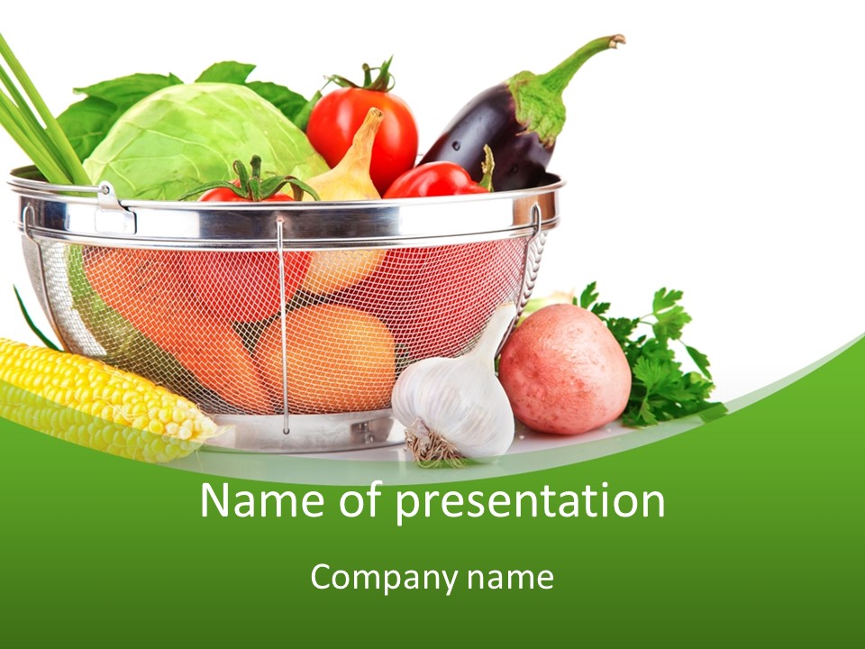 Object Tomato Vegetation PowerPoint Template