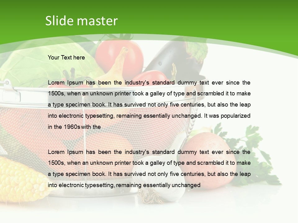 Object Tomato Vegetation PowerPoint Template