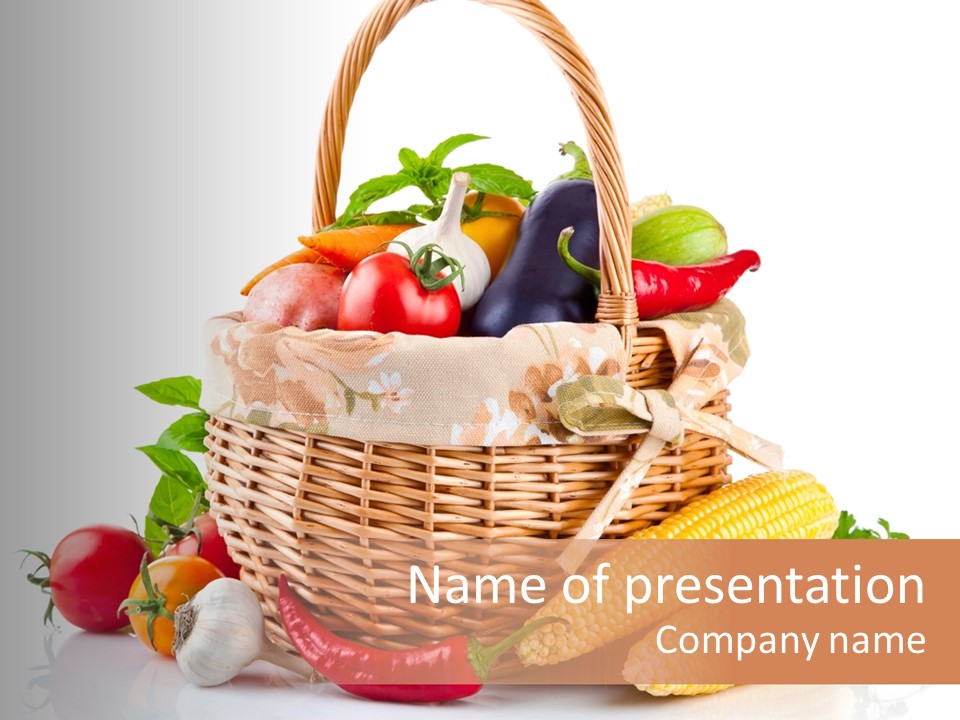 Vegetable Healthy Eating Object PowerPoint Template