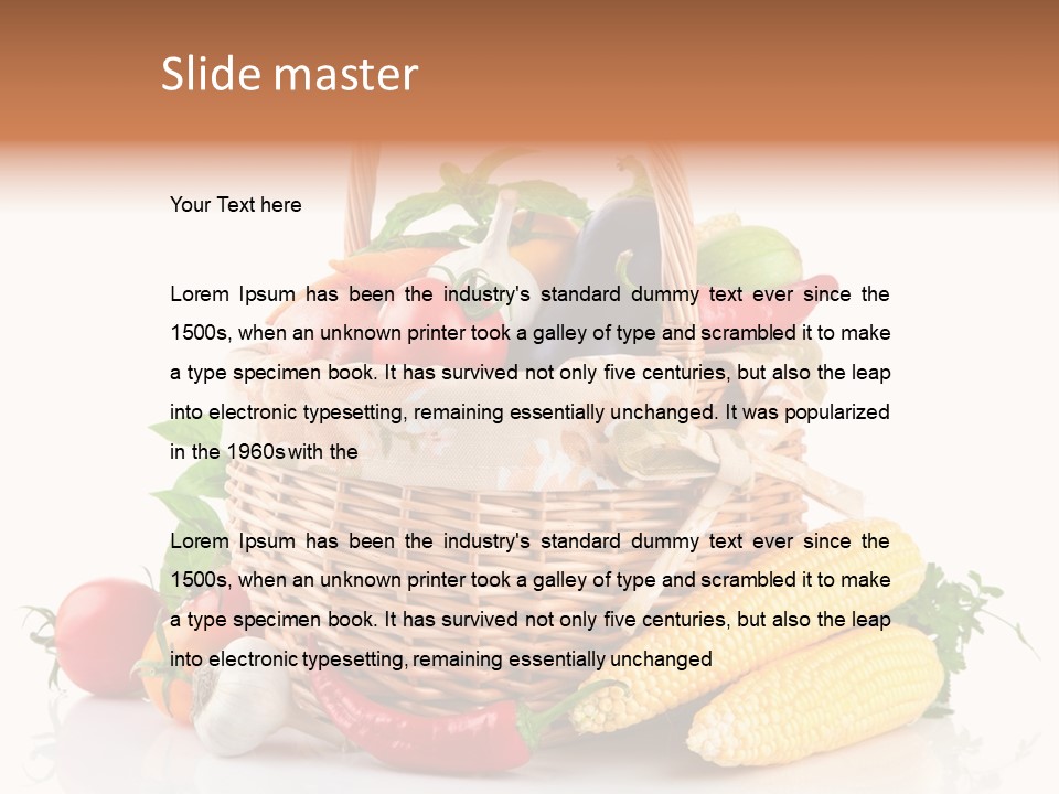 Vegetable Healthy Eating Object PowerPoint Template
