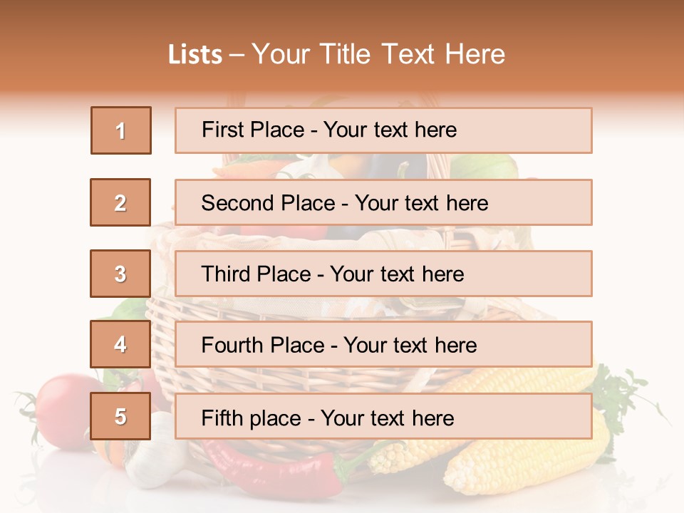Vegetable Healthy Eating Object PowerPoint Template