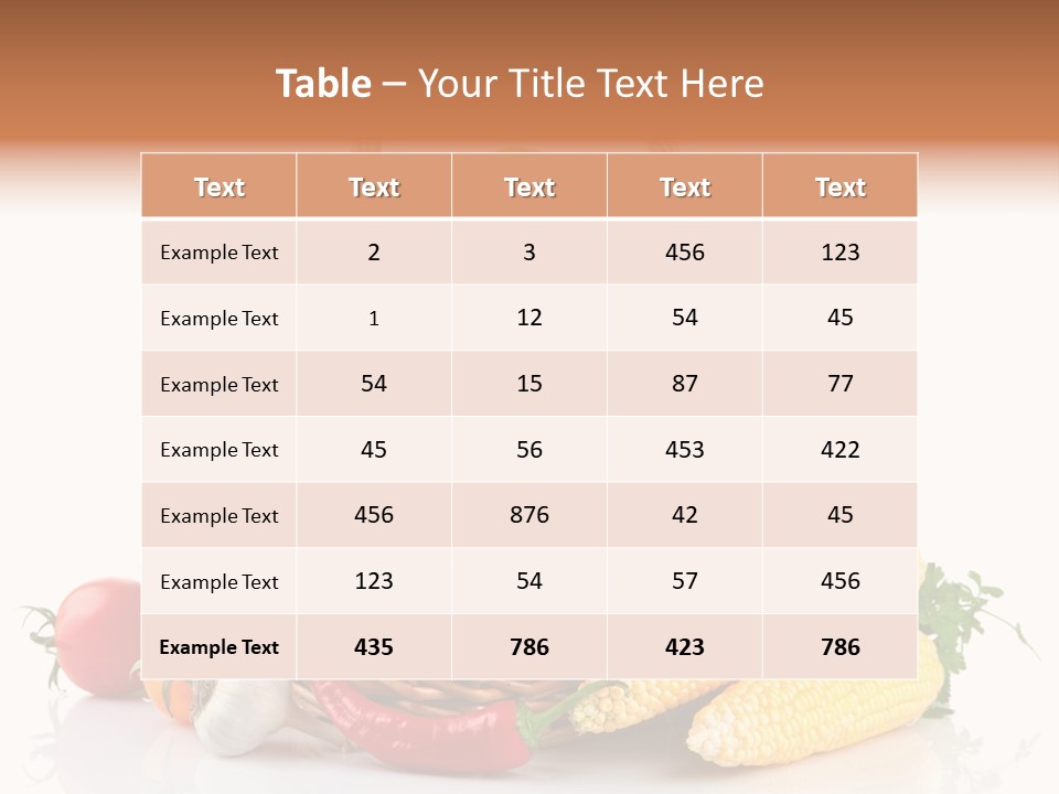 Vegetable Healthy Eating Object PowerPoint Template