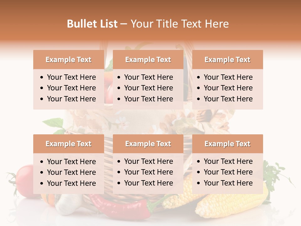 Vegetable Healthy Eating Object PowerPoint Template