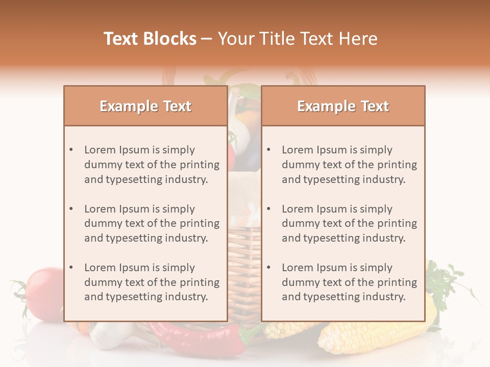 Vegetable Healthy Eating Object PowerPoint Template