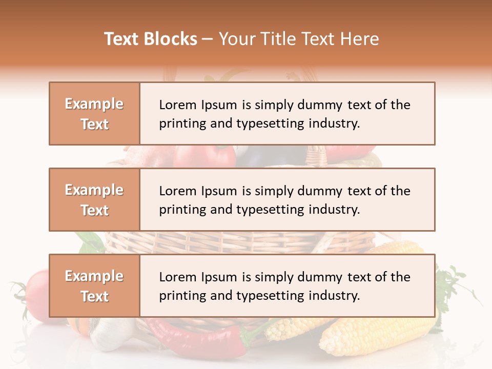 Vegetable Healthy Eating Object PowerPoint Template