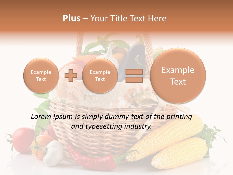 Vegetable Healthy Eating Object PowerPoint Template