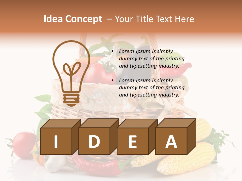 Vegetable Healthy Eating Object PowerPoint Template