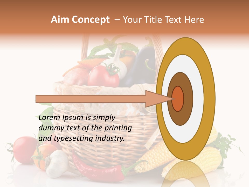 Vegetable Healthy Eating Object PowerPoint Template