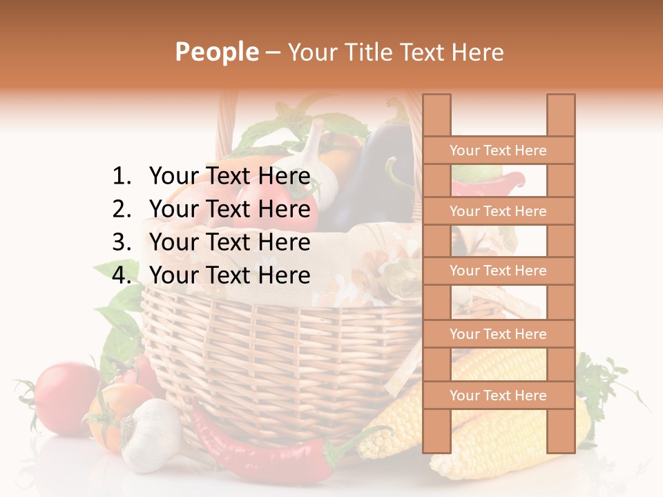 Vegetable Healthy Eating Object PowerPoint Template