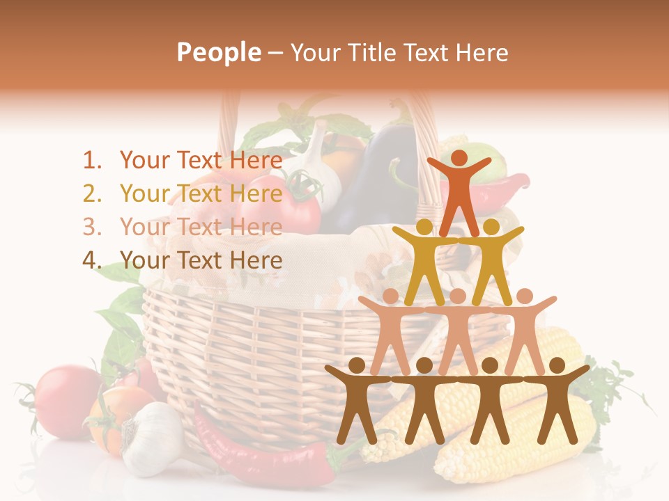 Vegetable Healthy Eating Object PowerPoint Template