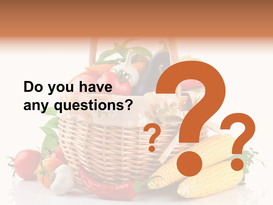 Vegetable Healthy Eating Object PowerPoint Template