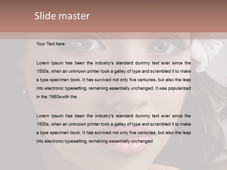 Adult Pretty Model PowerPoint Template