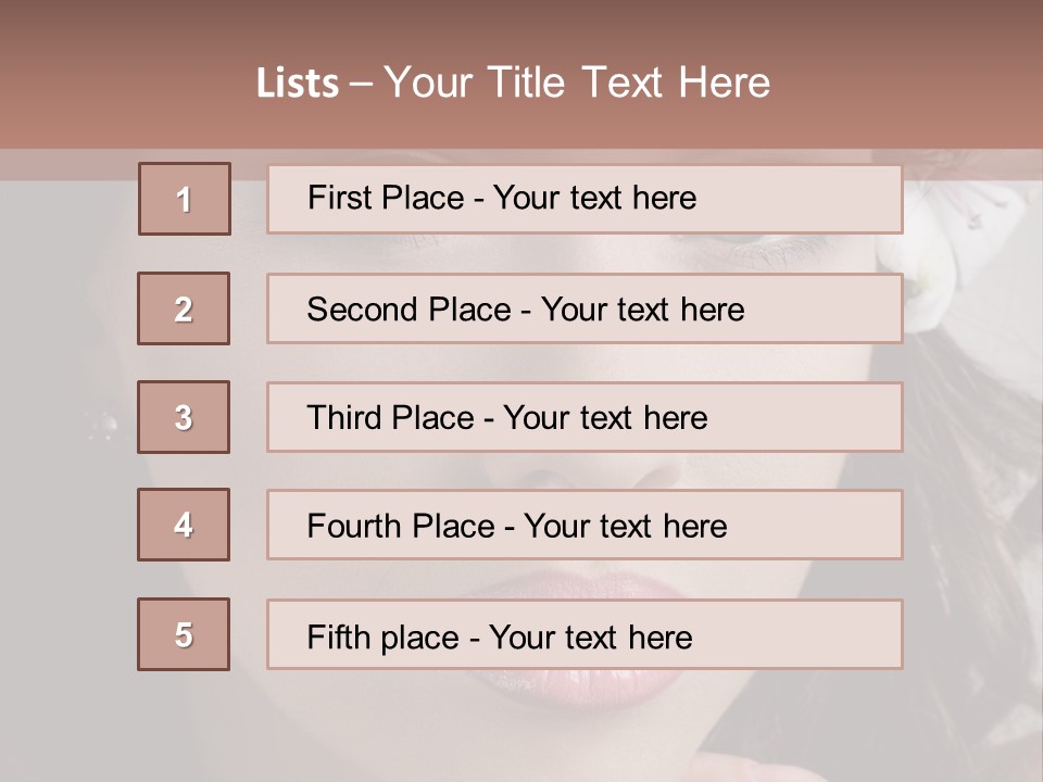Adult Pretty Model PowerPoint Template