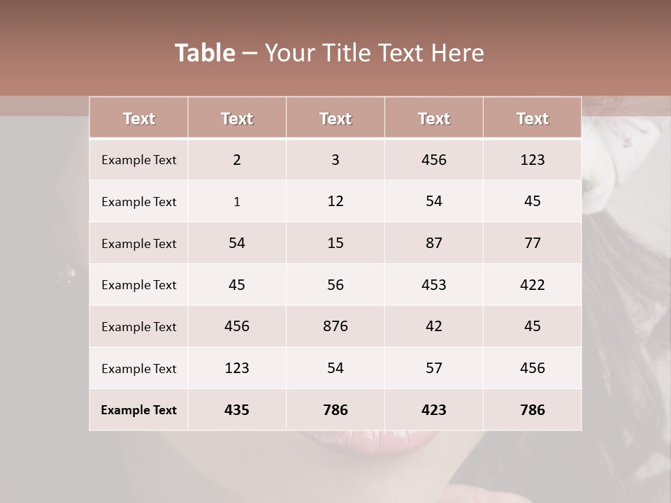 Adult Pretty Model PowerPoint Template