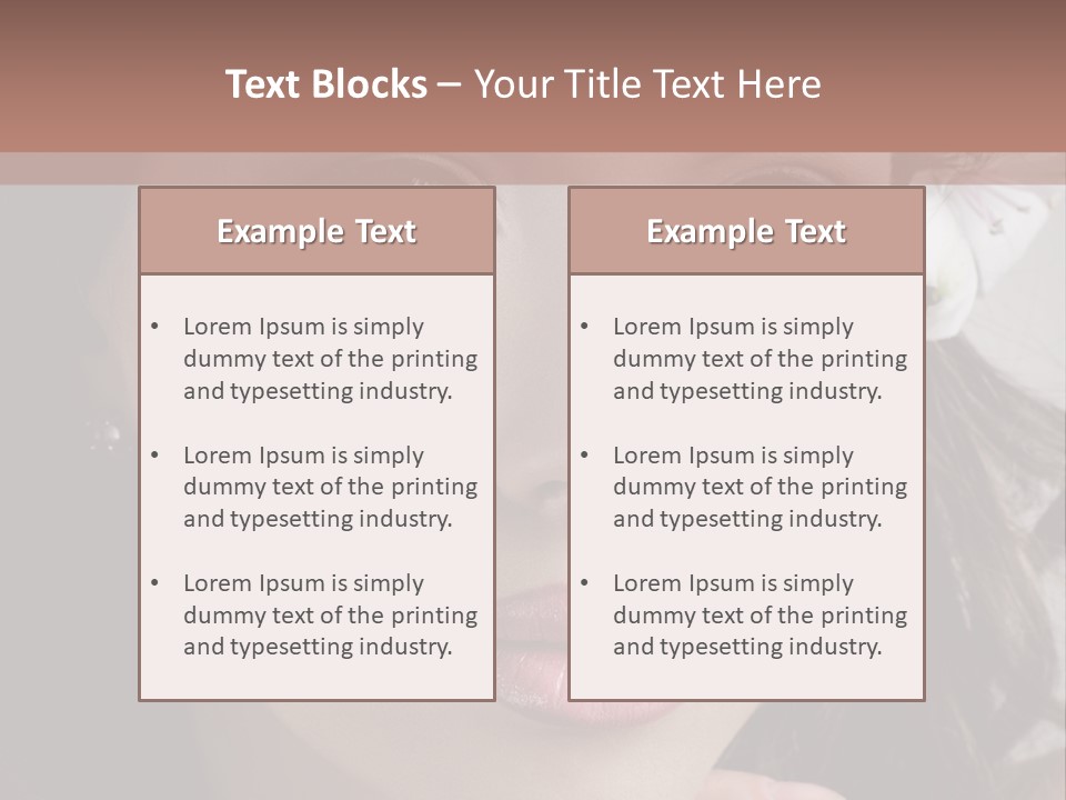 Adult Pretty Model PowerPoint Template