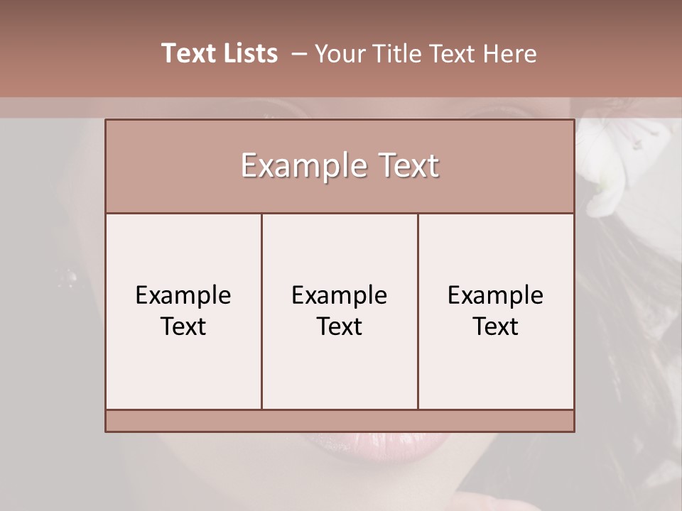 Adult Pretty Model PowerPoint Template