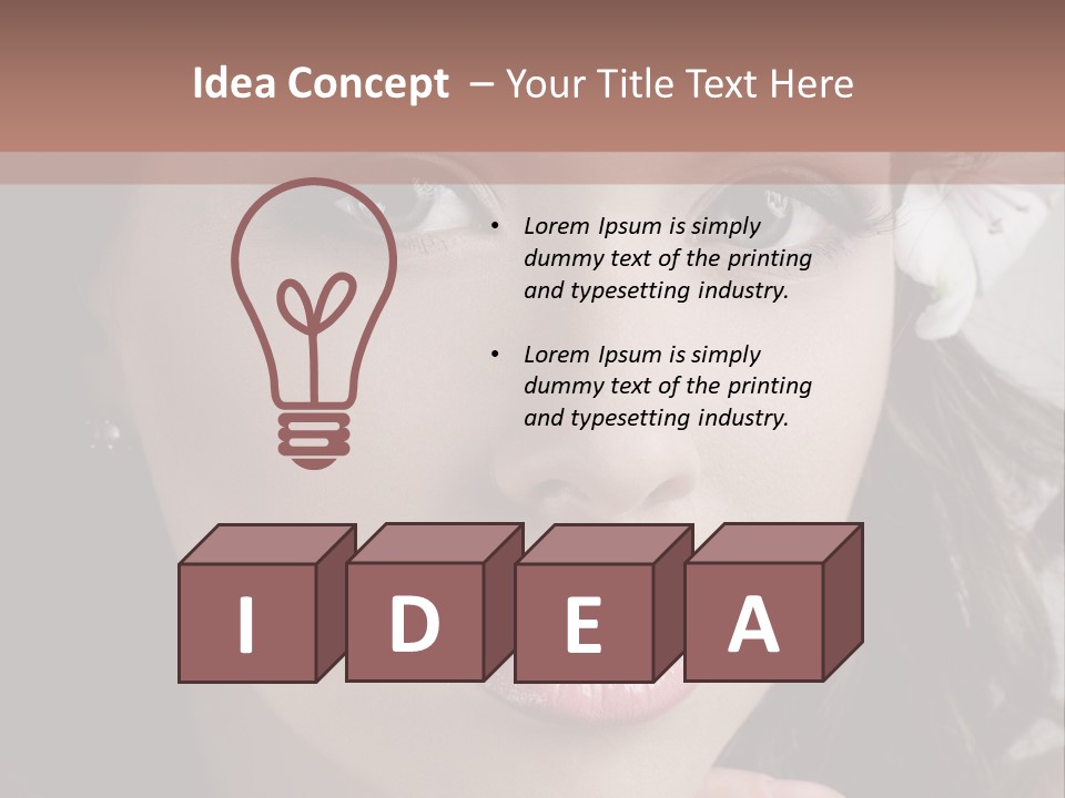 Adult Pretty Model PowerPoint Template